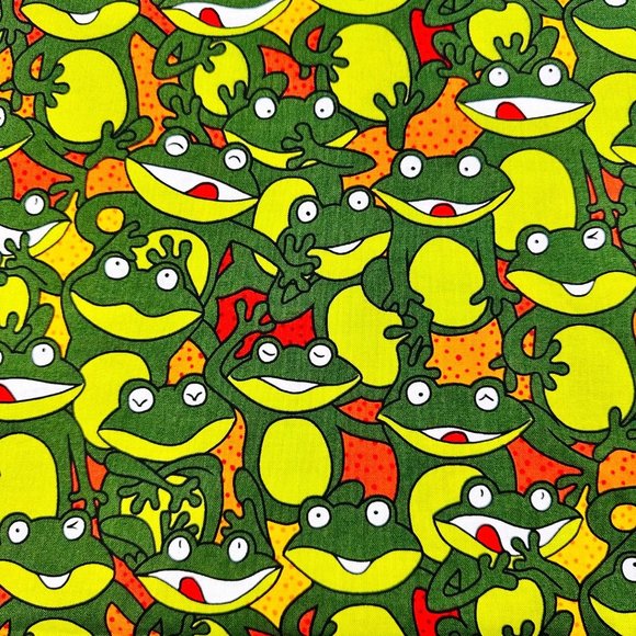 Rare "Over the Rainbow" Frog Fabric by Robert Kaufman - BTY - Picture 2 of 6